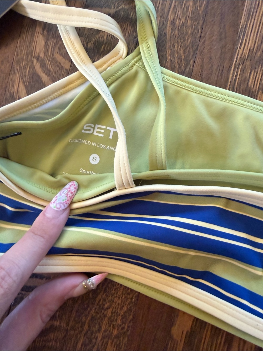 SET Active Stripe Bra in Toucan - Picture 4 of 4